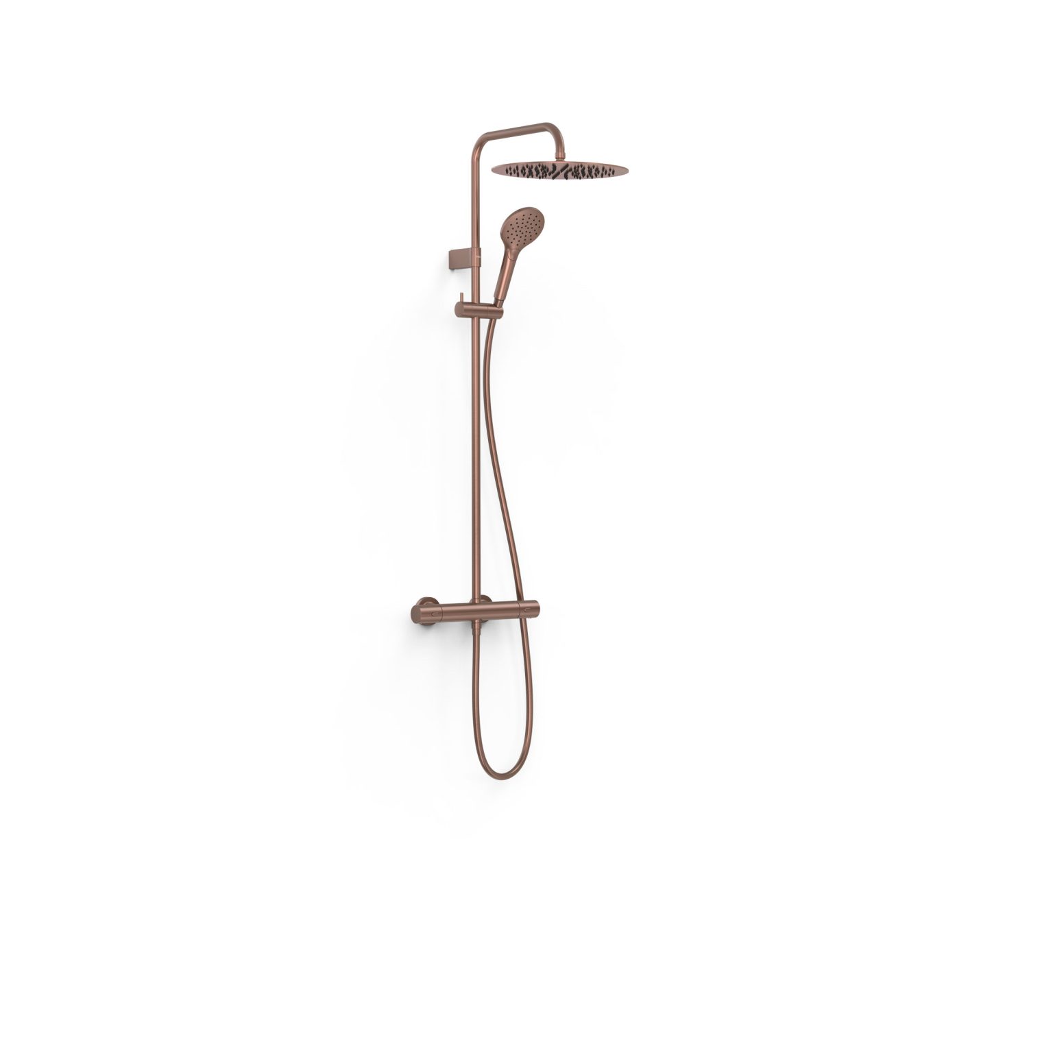 Tres Griferia Over-wall thermostatic shower mixer 2-way volcanic