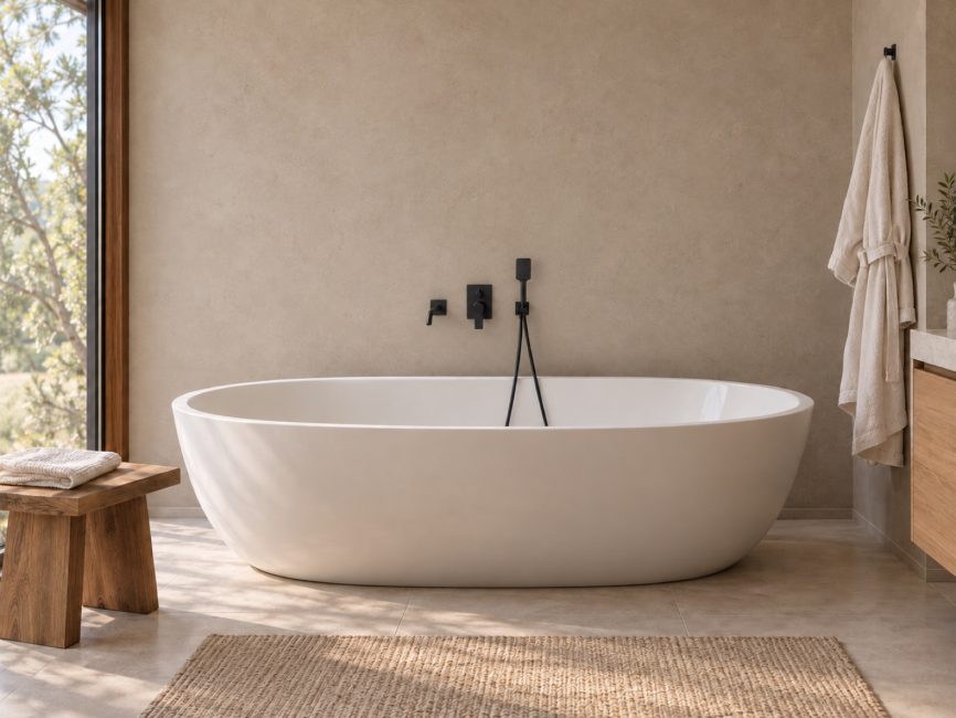 Tres Griferia Project-Tres 2-way concealed single-lever bath mixer kit matt black