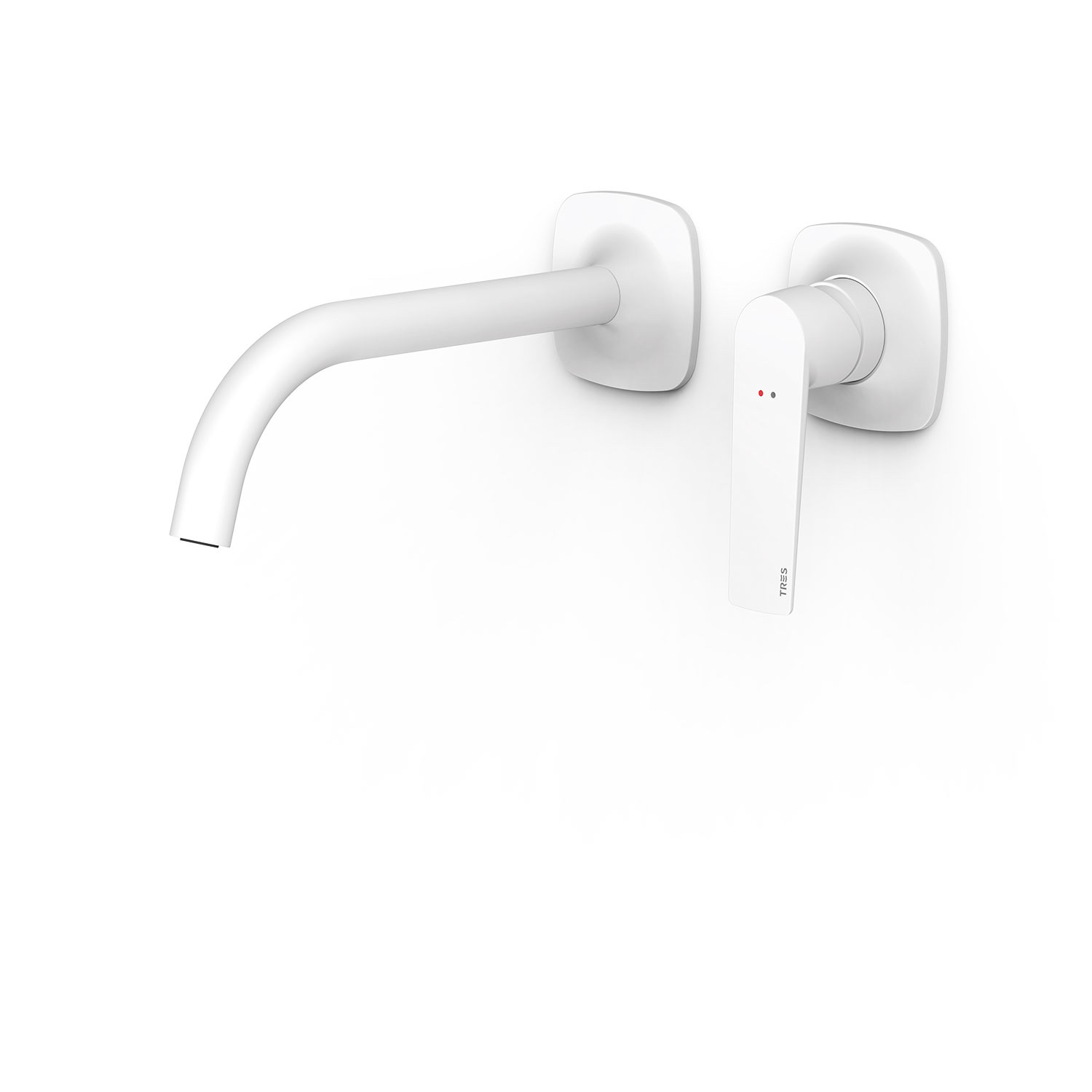 Tres Griferia Loft Concealed washbasin mixer matt white