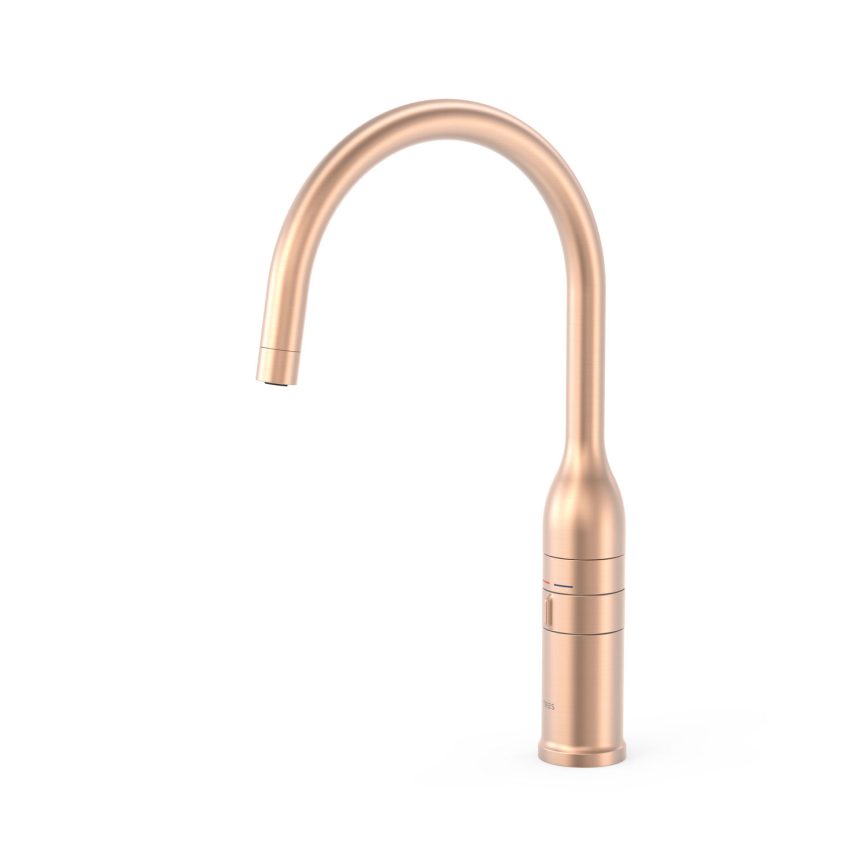 Tres Griferia Electronic kitchen mixer matt rose gold