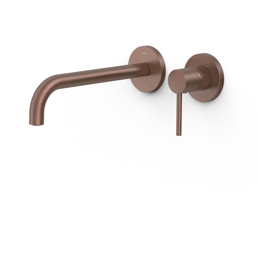 Tres Griferia Study Concealed washbasin mixer volcanic