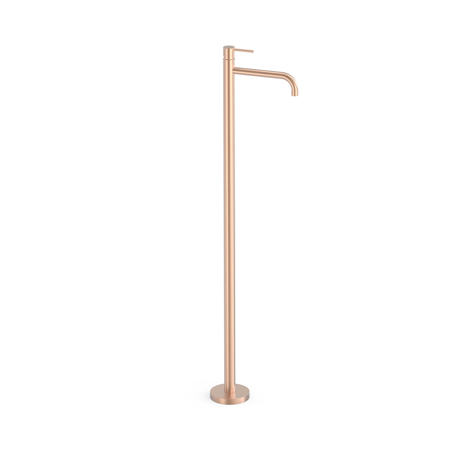 Tres Griferia Study Freestanding washbasin mixer matt rose gold