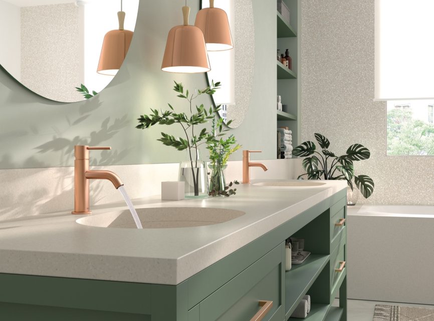 Tres Griferia Study Single-lever washbasin mixer matt rose gold