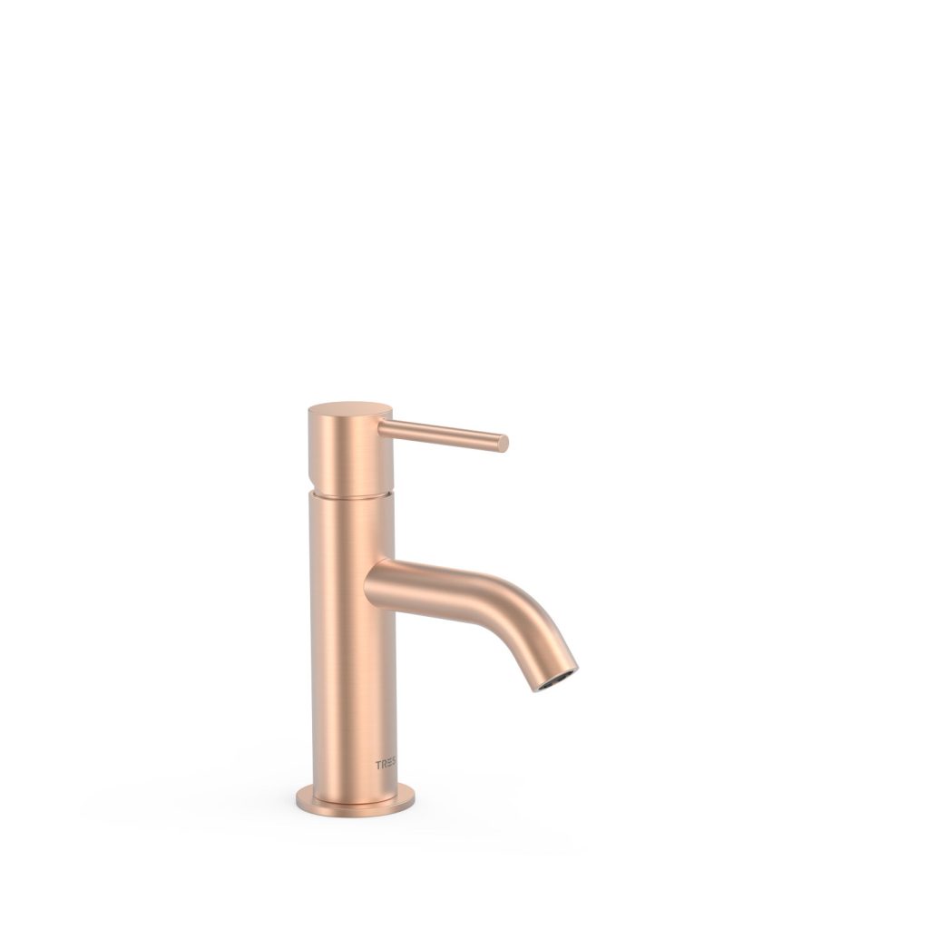 Tres Griferia Study Single-lever washbasin mixer matt rose gold