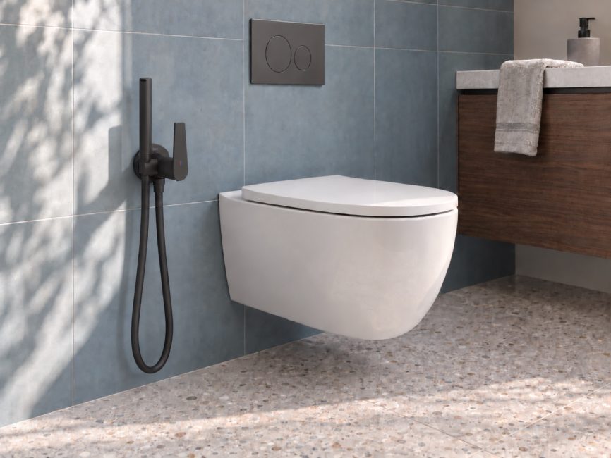 Tres Griferia Fuji Concealed single-lever bidet mixer matt black