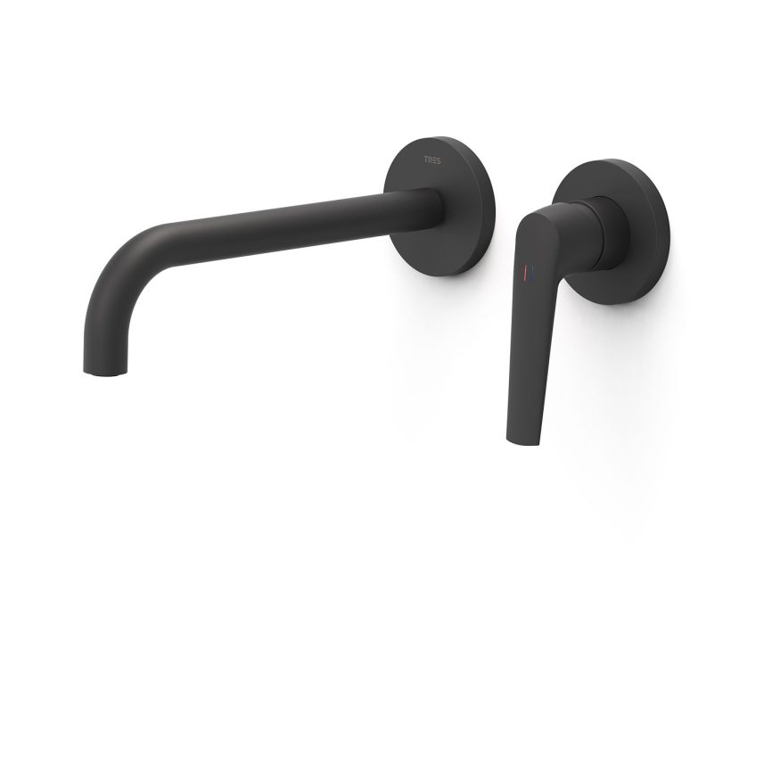 Tres Griferia Fuji Concealed washbasin mixer matt black