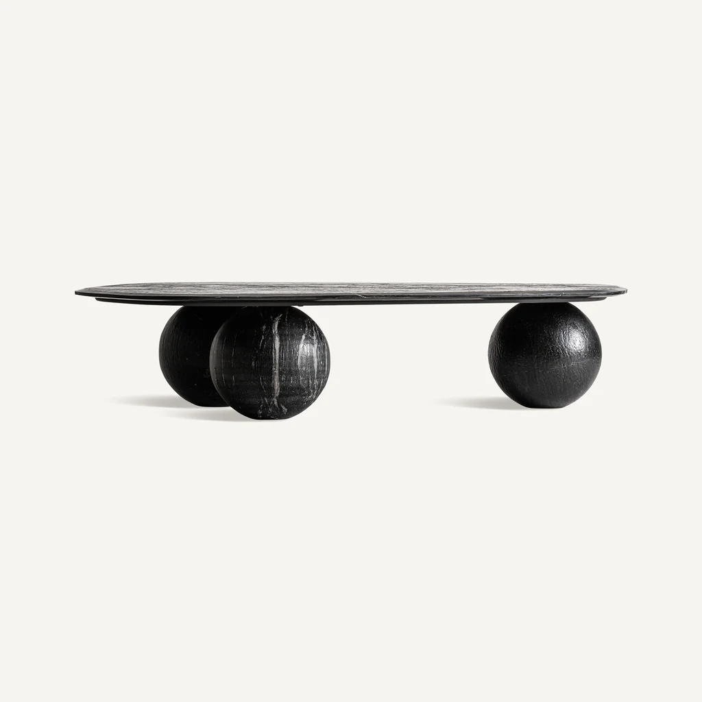 Vical Tiffa Marble black coffee table 154x82x32 cm